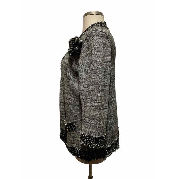 Peter Nygard Size 2X Black Print Casual Jacket - Picture 3 of 7